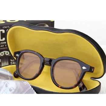 Мъжки Поляризирани Слънчеви Очила Джони Деп, Дамски Луксозни Маркови Ацетатные Рамки, Vintage Слънчеви Очила Lemtosh Най-Високо Качество