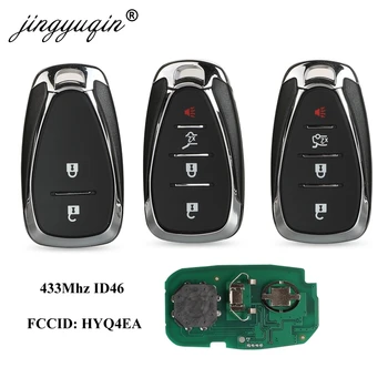 jingyuqin 4/3 + 1 Бутонът Smart Remote Ключодържател за Chevrolet Camaro Equinox Cruze Malibu Spark 433 Mhz ID46 HYQ4EA
