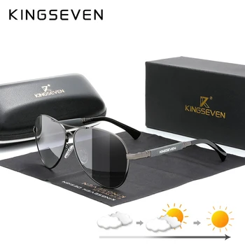 KINGSEVEN Нова Тенденция на Качеството на Титан Сплав Мъжки Слънчеви Очила Поляризирани очила Дамски Пилотните Огледални Очила Oculos de sol