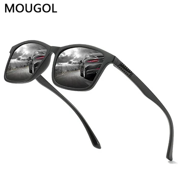 MOUGOL, НОВ ДИЗАЙН, ултра-леки поляризирани слънчеви очила TR90 за мъже и жени, квадратни слънчеви очила за шофиране, мъжки очила с UV400, Gafas De Sol